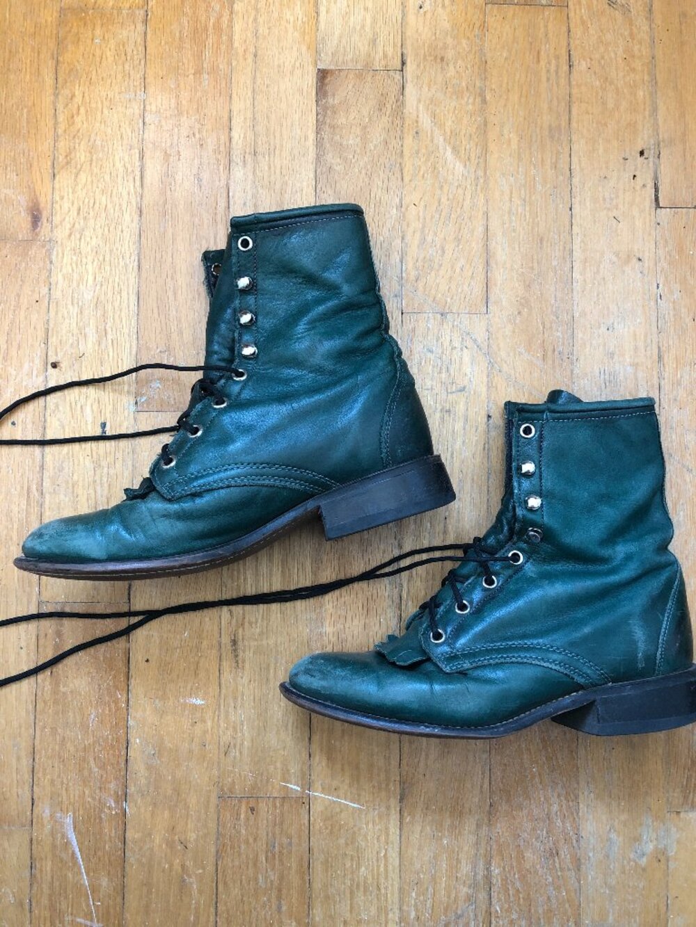 Vintage Green Riding Boots